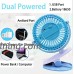 5-inch Mini Portable Clip Cooling Fans Rechargeable Battery/USB Operated Clip on Mini Desk USB Fan for Home Office Baby Stroller Car Laptop Computer Camping Small Personal Quiet Table Clip Fan - B073S2NC28